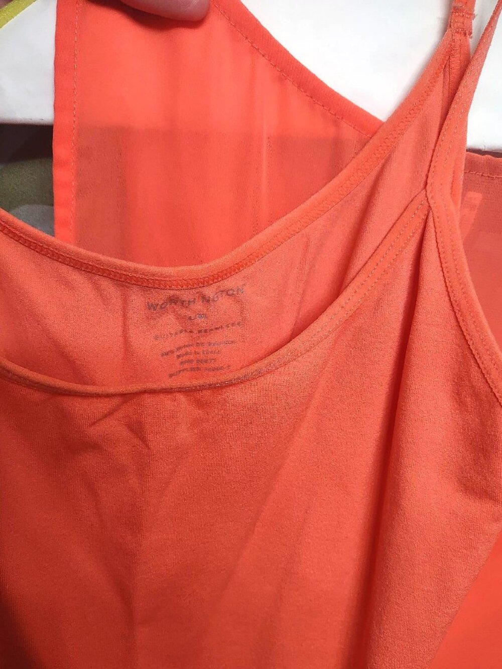 Bright Coral Sleeveless Blouse, Size M - Picture 7 of 7